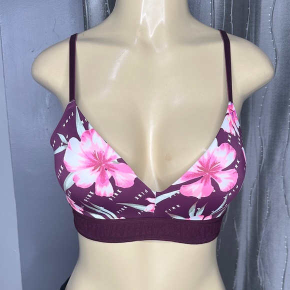 Victoria's Secret Other - Victoria's Secret Pink Floral Bralette women’s Sz 34C